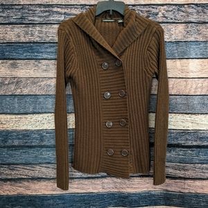 Y2K Vintage Brown Hoodie Cardigan
